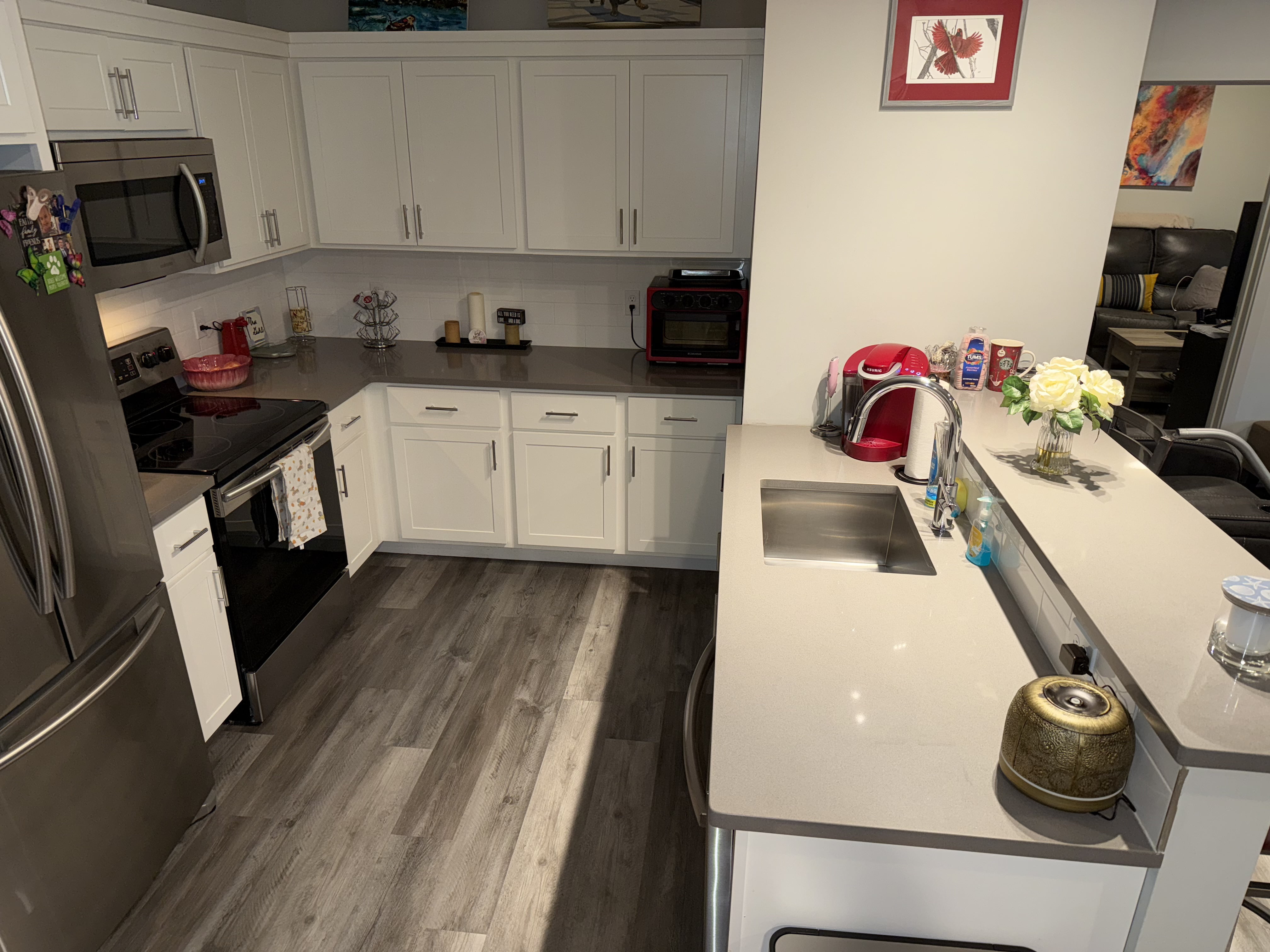 Immaculate kitchen after deep cleaning